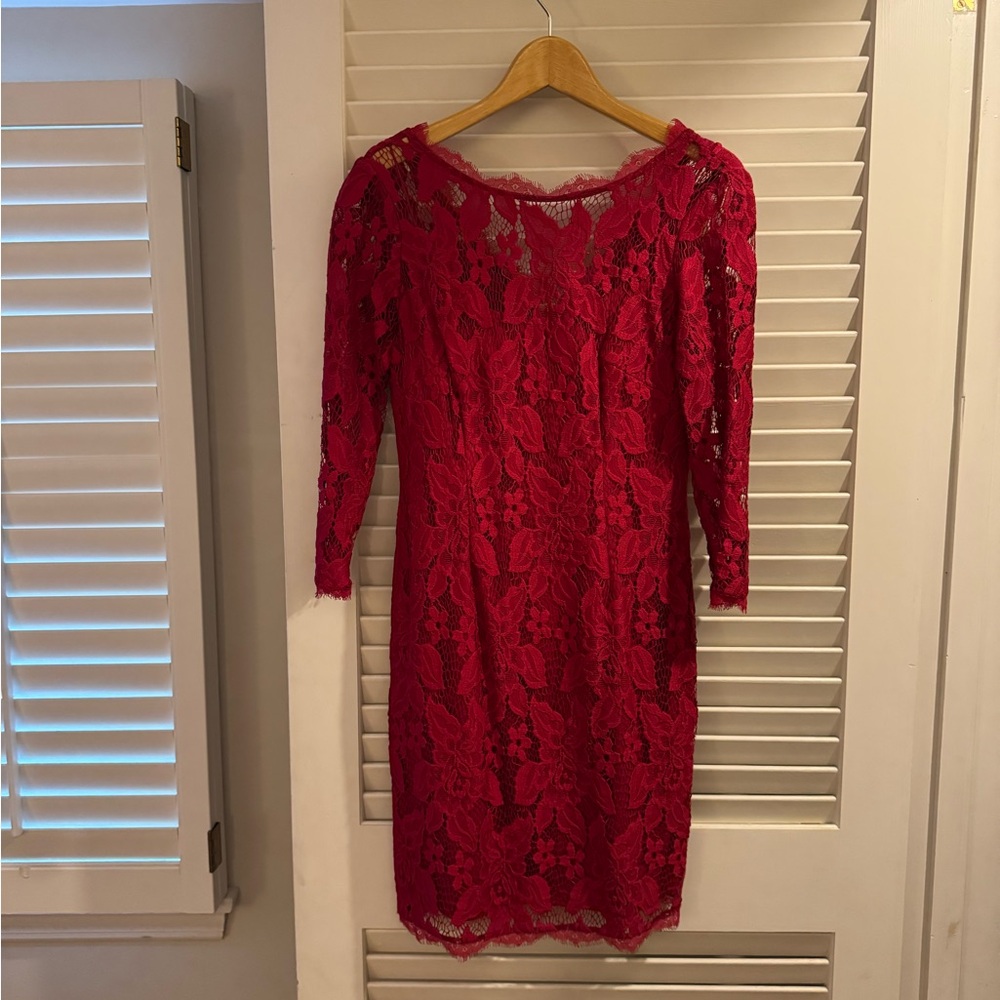 Red Lace Dress by Adrianna Papell